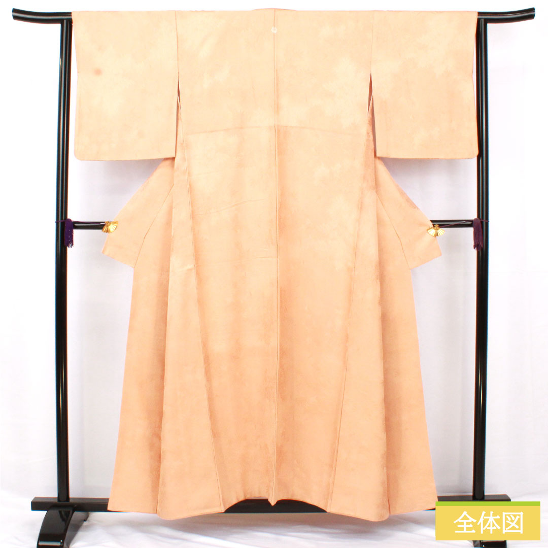 Plain color, pure silk, length 156cm, sleeve length 63.5cm, flesh color, twill, one crest, shadow swallowtail butterfly, lined, S rank, orange, 1114001902326