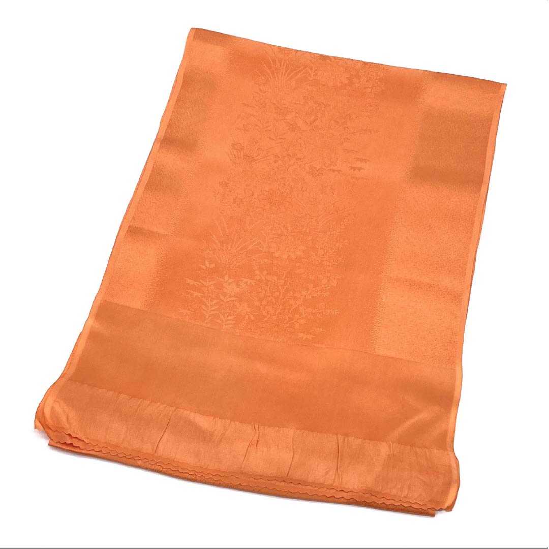 Obiage Silk S Rank Semi-formal樺桜色 (kabazakurairo) Floral Length approx. 168cm Width approx. 28.5cm Orange system 1136004542926