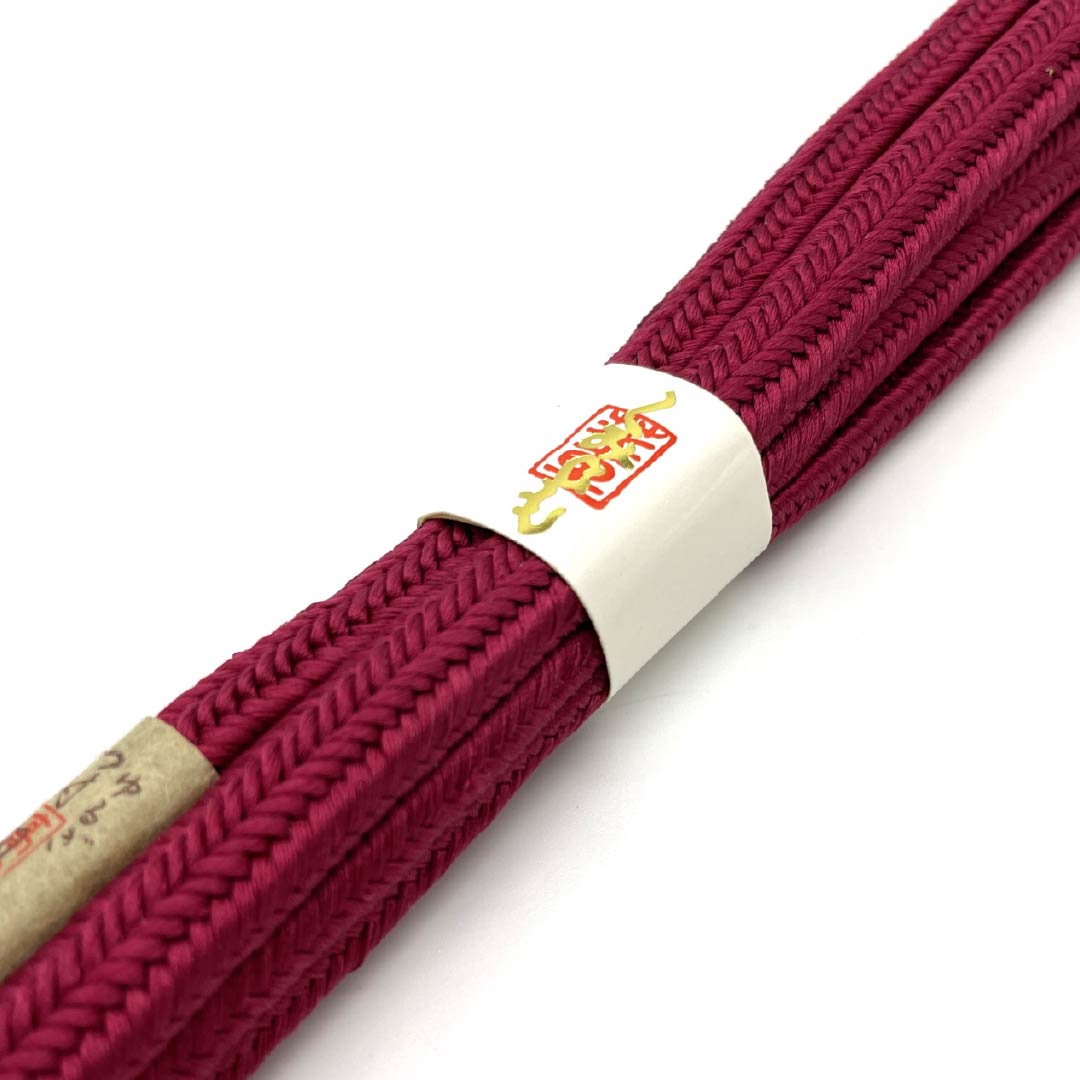 (新古品) 帯締め 正絹 紅鶸色(べにひわいろ) 冠組 新古品 長さ約160cm 幅約1cm セミフォーマル NEWランク ピンク系 1135003551313