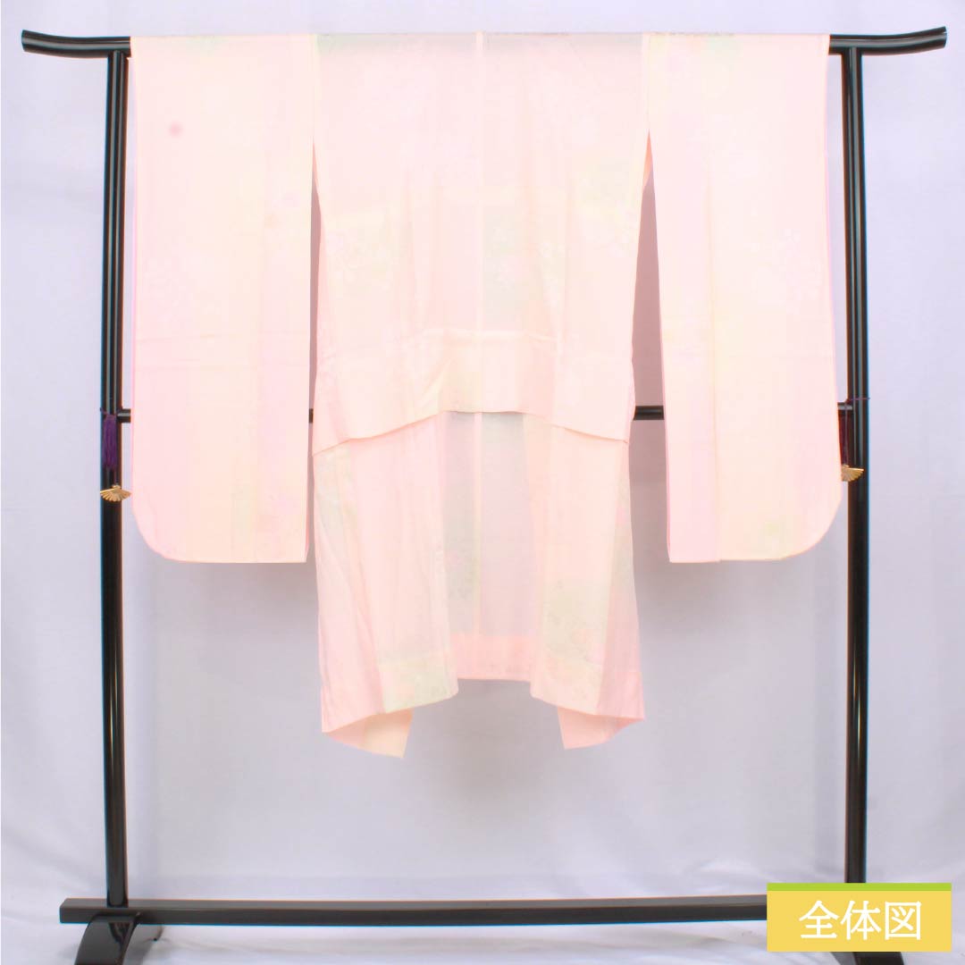 Pure silk Nagajuban (long undergarment), Grade A, length 119cm, sleeve length 61cm, single layer, floral embroidered collar, with raised collar, pink, product number 1129000833113