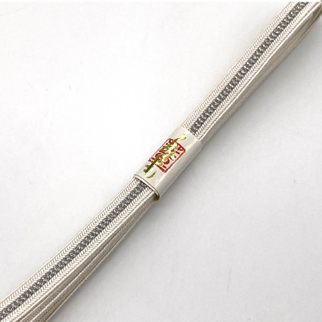 S-Rank Silk Obi-jime (Sash Band), Off-White, for Yukata, Approx. 121cm Long, 0.9cm Wide, Casual, White, 1135004302311