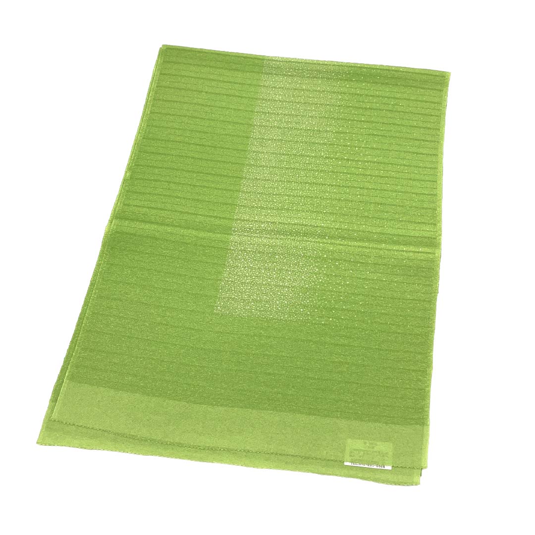 (New Old Stock) Obiage Silk NEW Rank Casual Moe-gi (yellowish green) Classic Pattern Tataki-zome style For Summer Length approx. 176cm Width approx. 29cm Green family 1136003421919