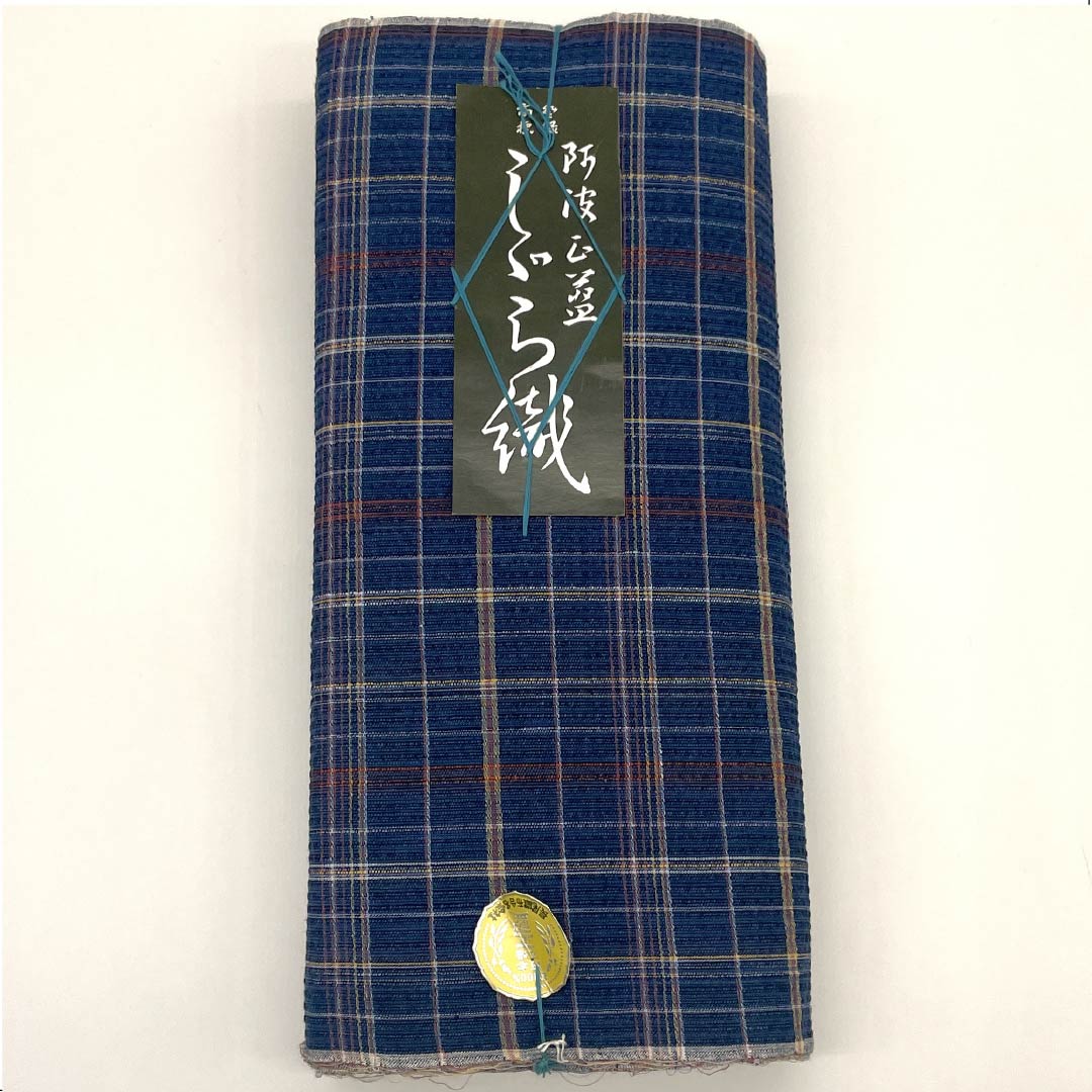 反物 浴衣 木綿 阿波しじら 重要無形文化財 正藍染 紺鉄色(こんてついろ) Sランク 紺系 1130000602918
