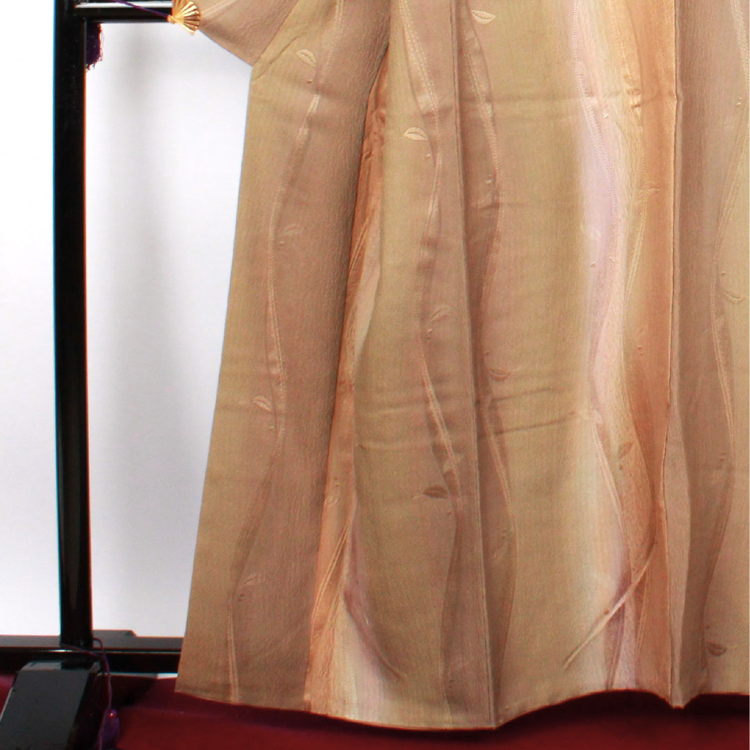 小紋 身丈162cm 裄丈64.5cm 袷 清嵐ぼかし 抽象模様 正絹 Sランク グラデ 1115002222499