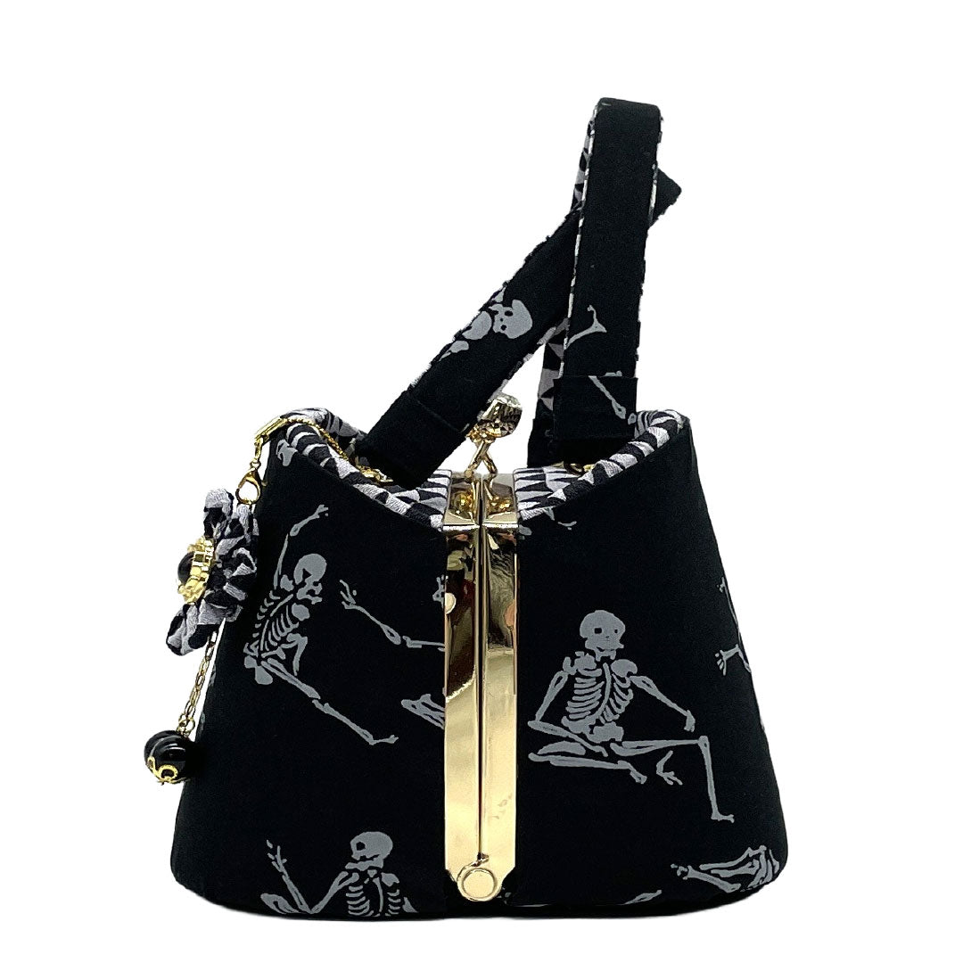 Japanese-style bag Casual NEW rank Black color (kuro-iro) Skull scale pattern Black series 113900140110