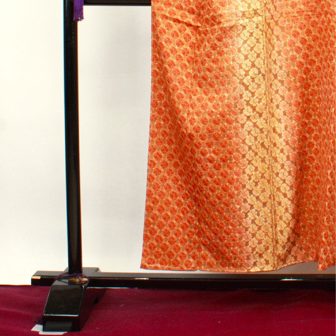 小紋 身丈154.5cm 裄丈61.5cm 袷 絞り 抽象模様 正絹 Sランク グラデ 1115003252299