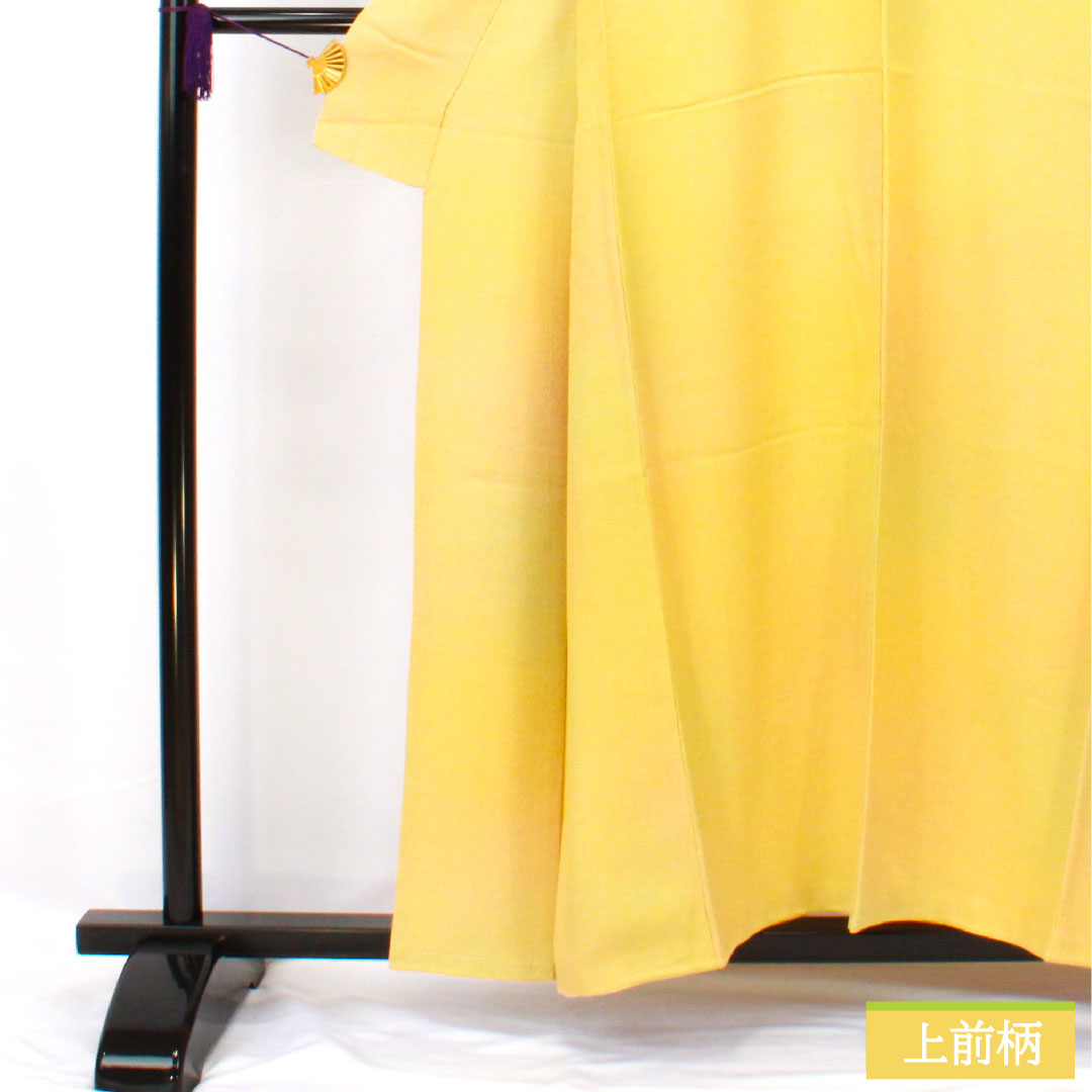 Plain color, pure silk, length 156cm, sleeve length 63cm, one crest, circle with four diamonds, lined, S rank, yellow, 1114001922323