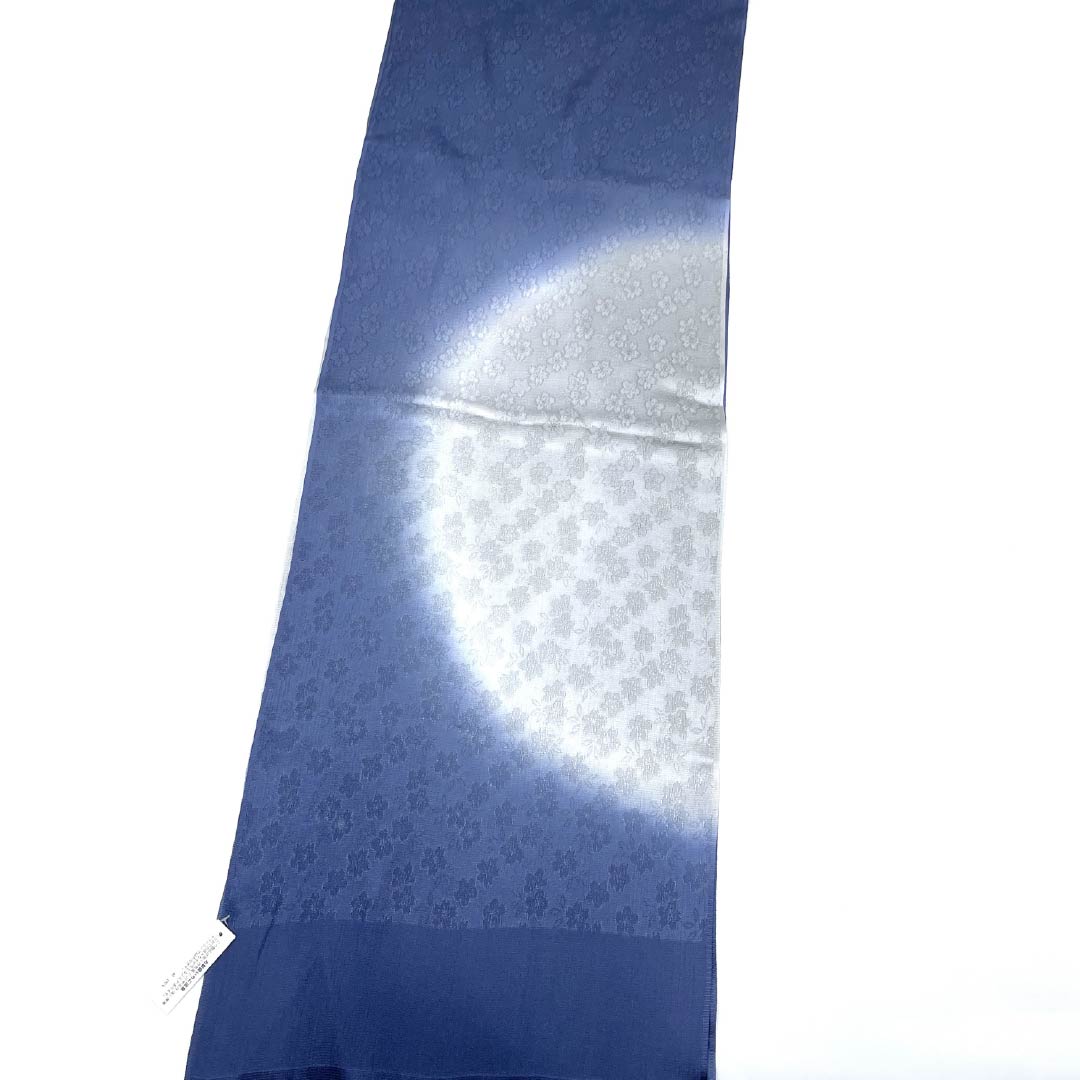 Obiage Silk S Rank Semi-formal Meishoku Cherry Blossoms Length approx. 178cm Width approx. 28cm Blue 1136004102917