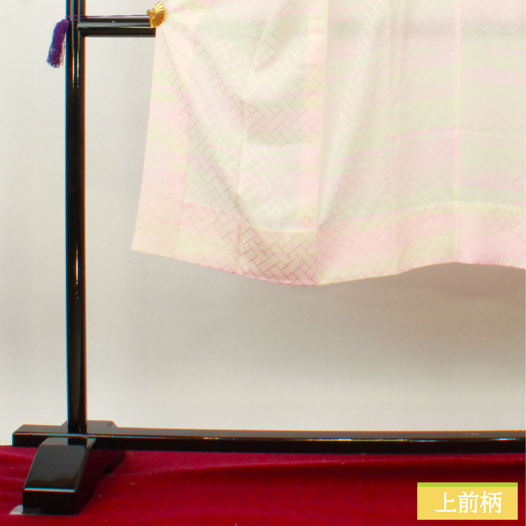 Silk Nagajuban, length 126cm,裄丈 63cm, unlined, blurred dye, tucks, S rank, pink, 1129000652313