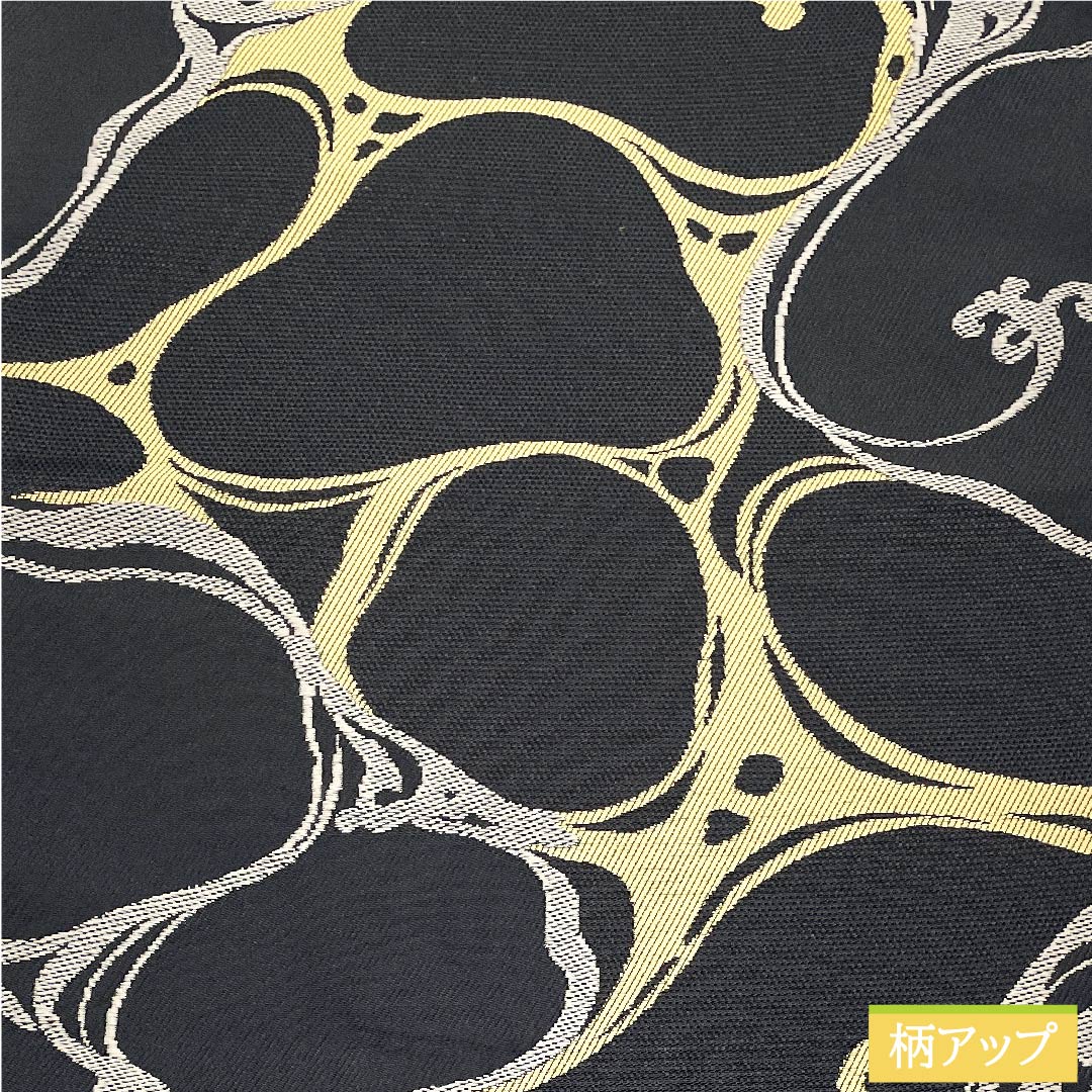Nagoya obi, Kyoto bag obi, black, water pattern, geometric pattern, classic pattern, obi length 367cm, polyester, S rank, six-way, casual, black, 1124005432310, Kyoto bag