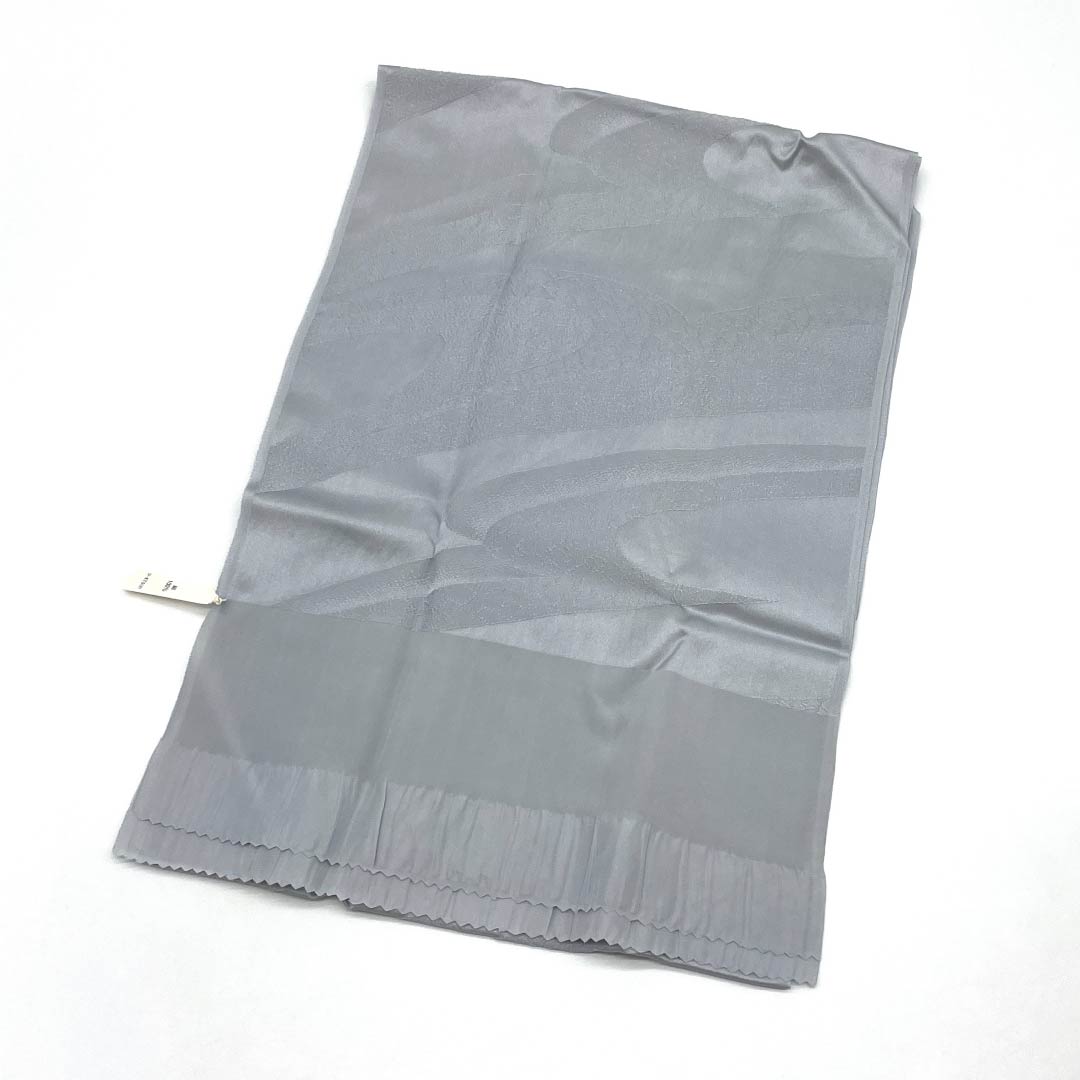 (新古品) 帯締め・帯揚げセット 正絹 NEWランク 鉛色(なまりいろ) 水銀色(すいぎんいろ) 喪服用 長さ約169cm 幅約1.4cm フォーマル グレー系 1141000211322