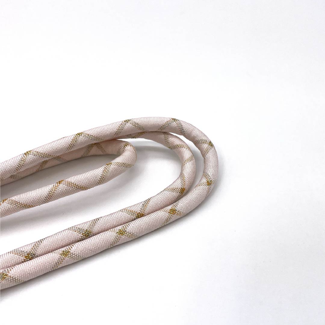 (Brand New) Pure Silk Obijime (Obi Band) in Sakurairo (Cherry Blossom) Kyoto Kumihimo (Odamaki) Pattern, Length: Approx. 156.5cm, Width: Approx. 0.7cm, Casual, Pink, Product Number: 1135005371313