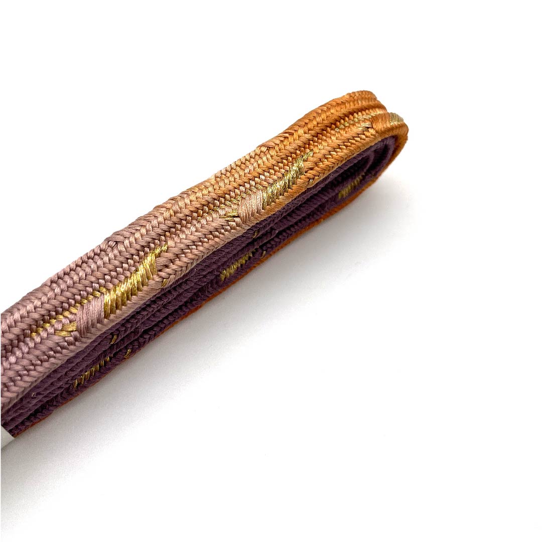 (New old stock) Obijime (belt tying) Pure silk quarter-length cord Ancient purple (Kodaimurasakiiro) Goshima cord Edo braid Metallic thread used Length approx. 162cm Width approx. 1.5cm Semi-formal S rank Purple 1135001572920