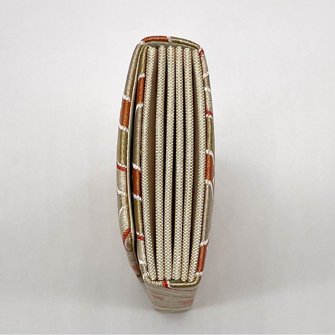 Formal Japanese Style Bag, S-Rank, Saga Nishiki, Matsukawabishi Pattern, Gold, 113900076221