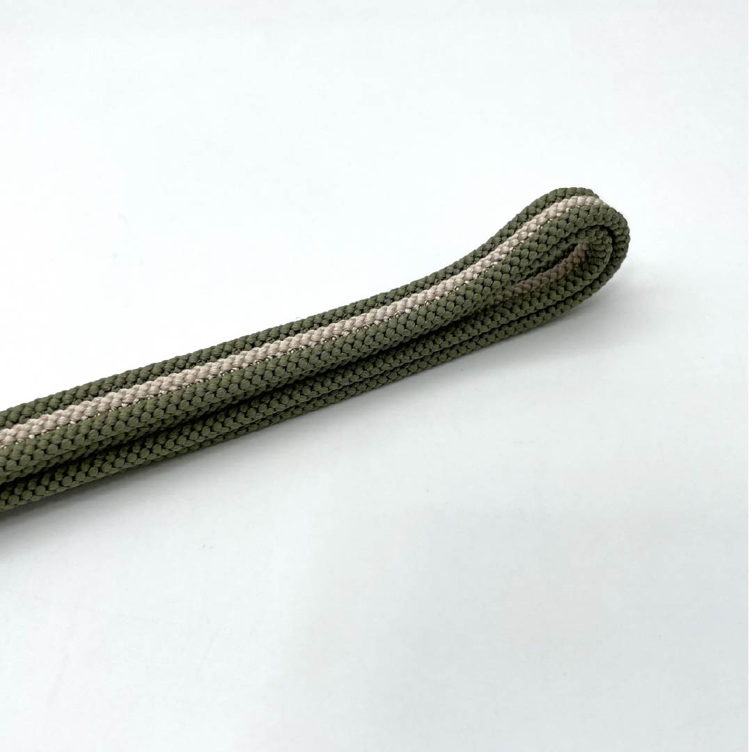 (新品)帯締め 正絹 NEWランク 四分紐 蜷色(にないろ) 帯留め用 縞 長さ約140cm 幅約1.2cm カジュアル 緑系 1135005851319
