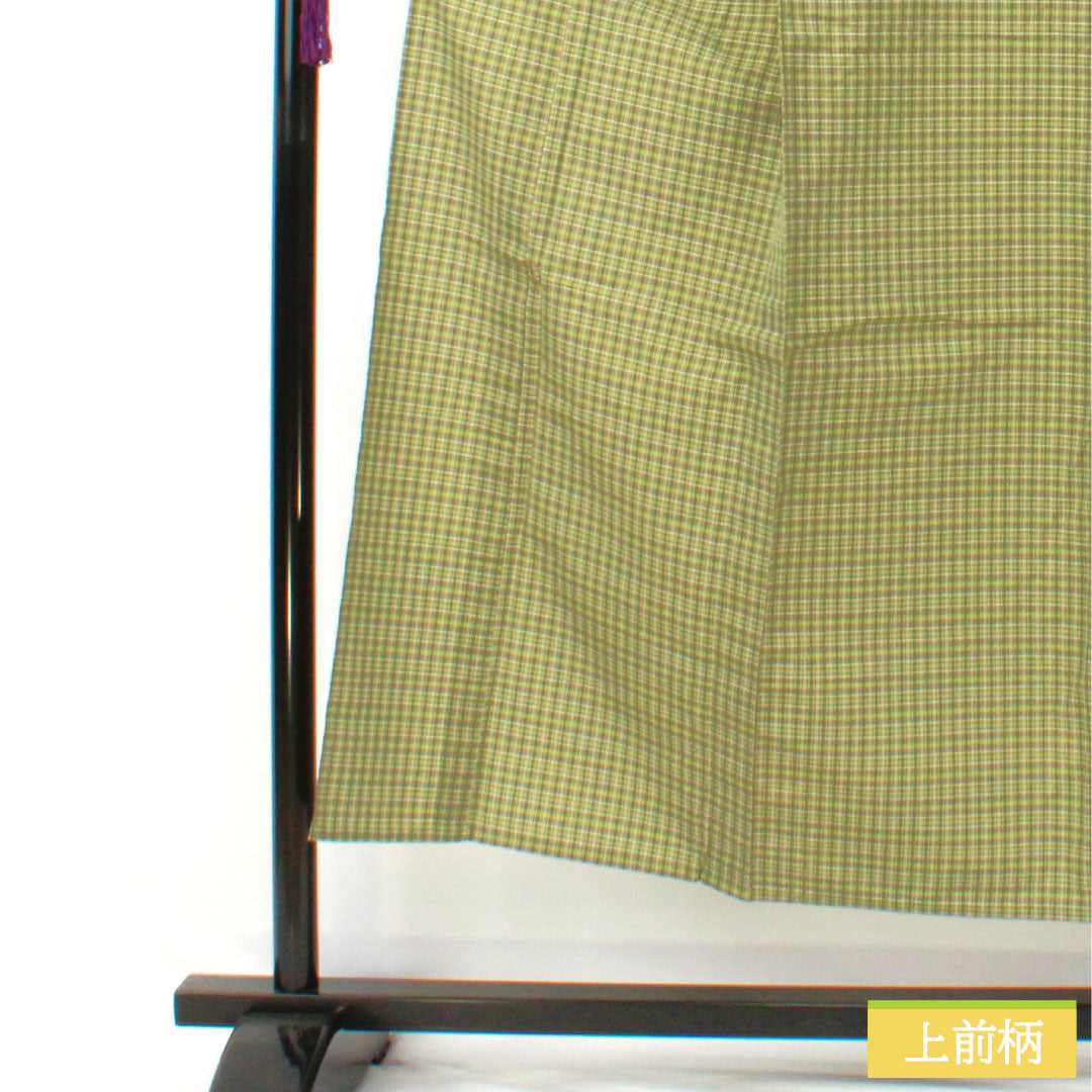 Men's cotton, S-rank, length 150cm, sleeve length 69cm, sorori kimono with basting thread, unused, single-layer, green, product number 1119001692519