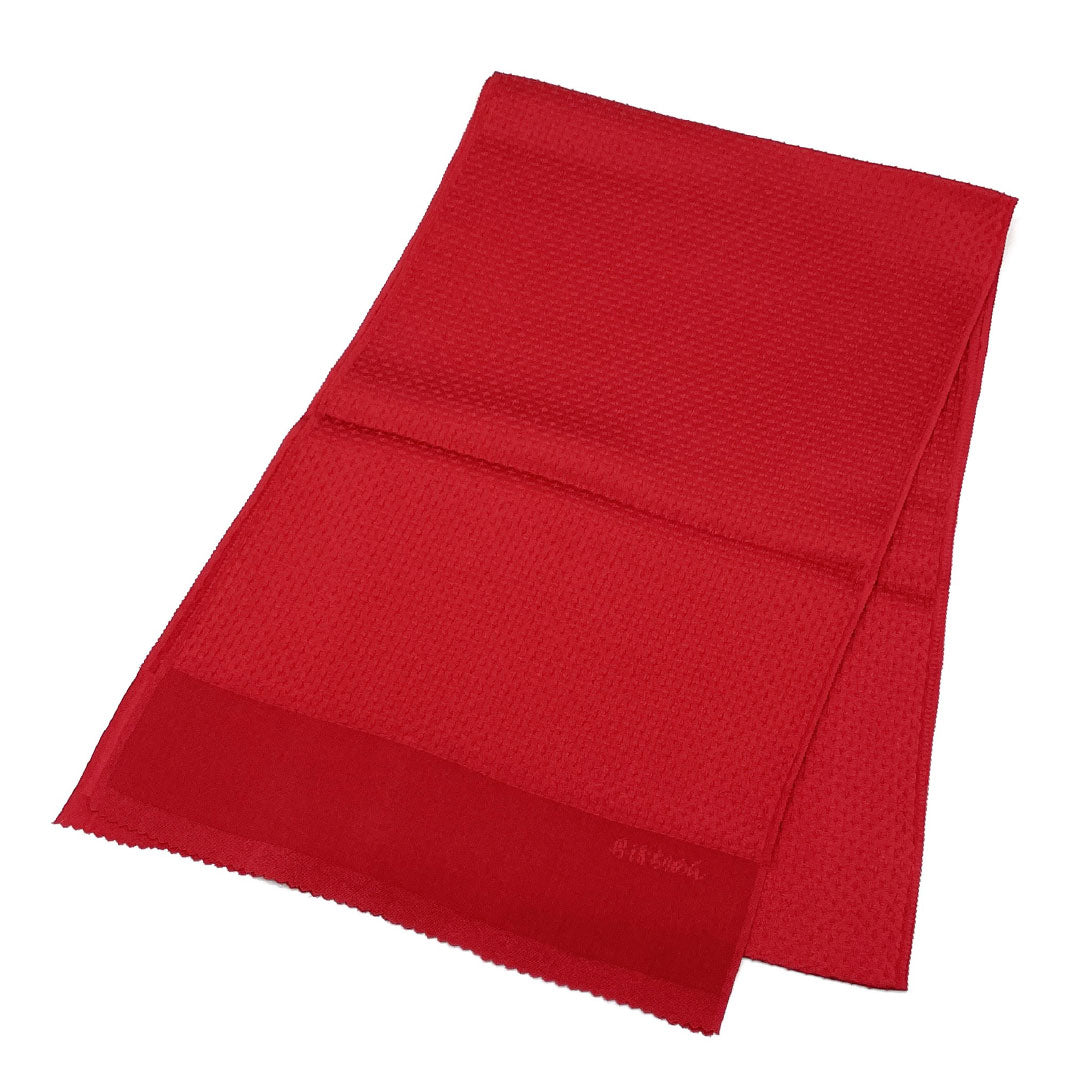 (Like New) Silk Obiage (Sash) - New Rank, Casual, Akane-iro (Red) Color, Tango Chirimen, Solid Color, Length: Approx. 176cm, Width: Approx. 28.5cm, Red, Item Number: 1136001471912