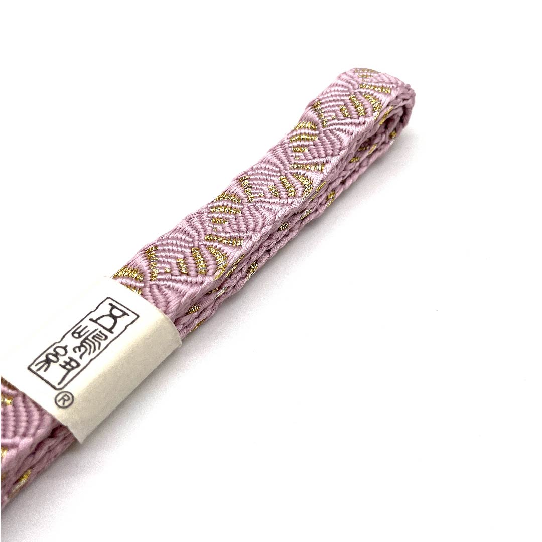 (新古品) 帯締め 正絹 四分紐 虹色(にじいろ) 五嶋紐 江戸組紐 金属糸使用 長さ約162cm 幅約1.7cm セミフォーマル Sランク 紫系 1135002352320