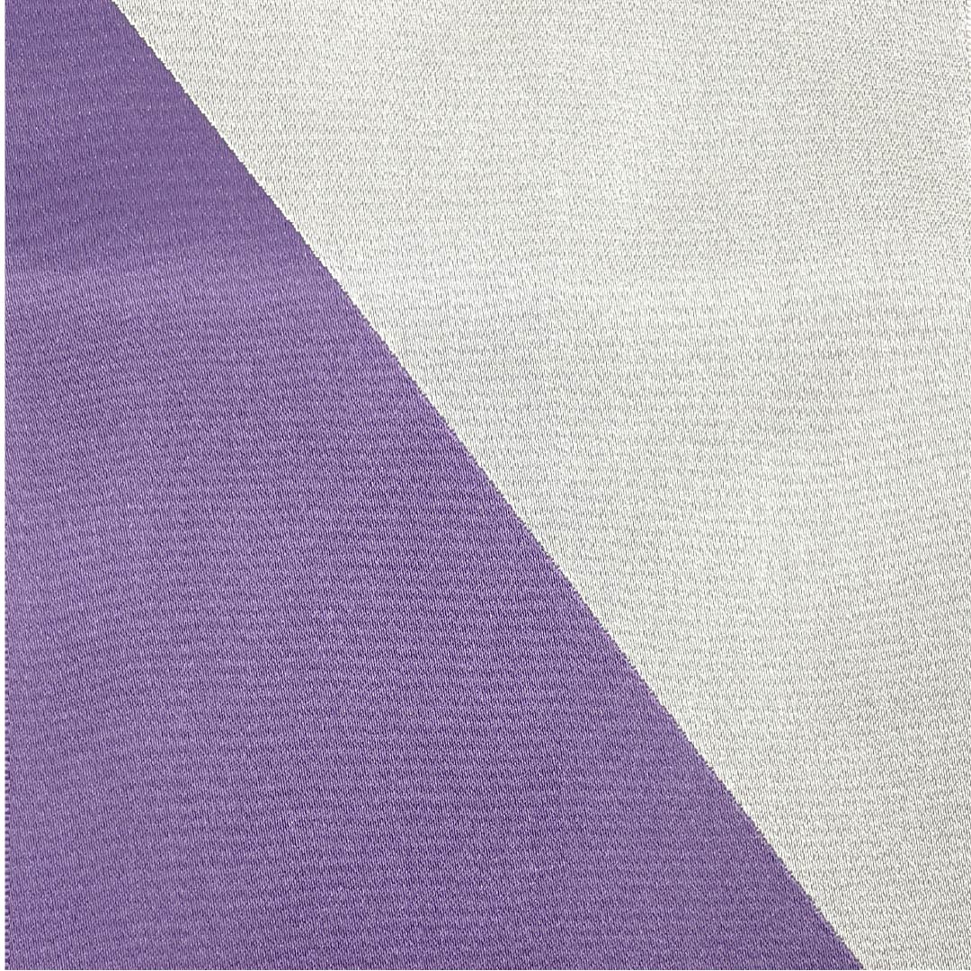 Half-width obi, polyester, obi length 354cm, medium purple, geometric pattern, zigzag, purple, S rank, 1125001462320