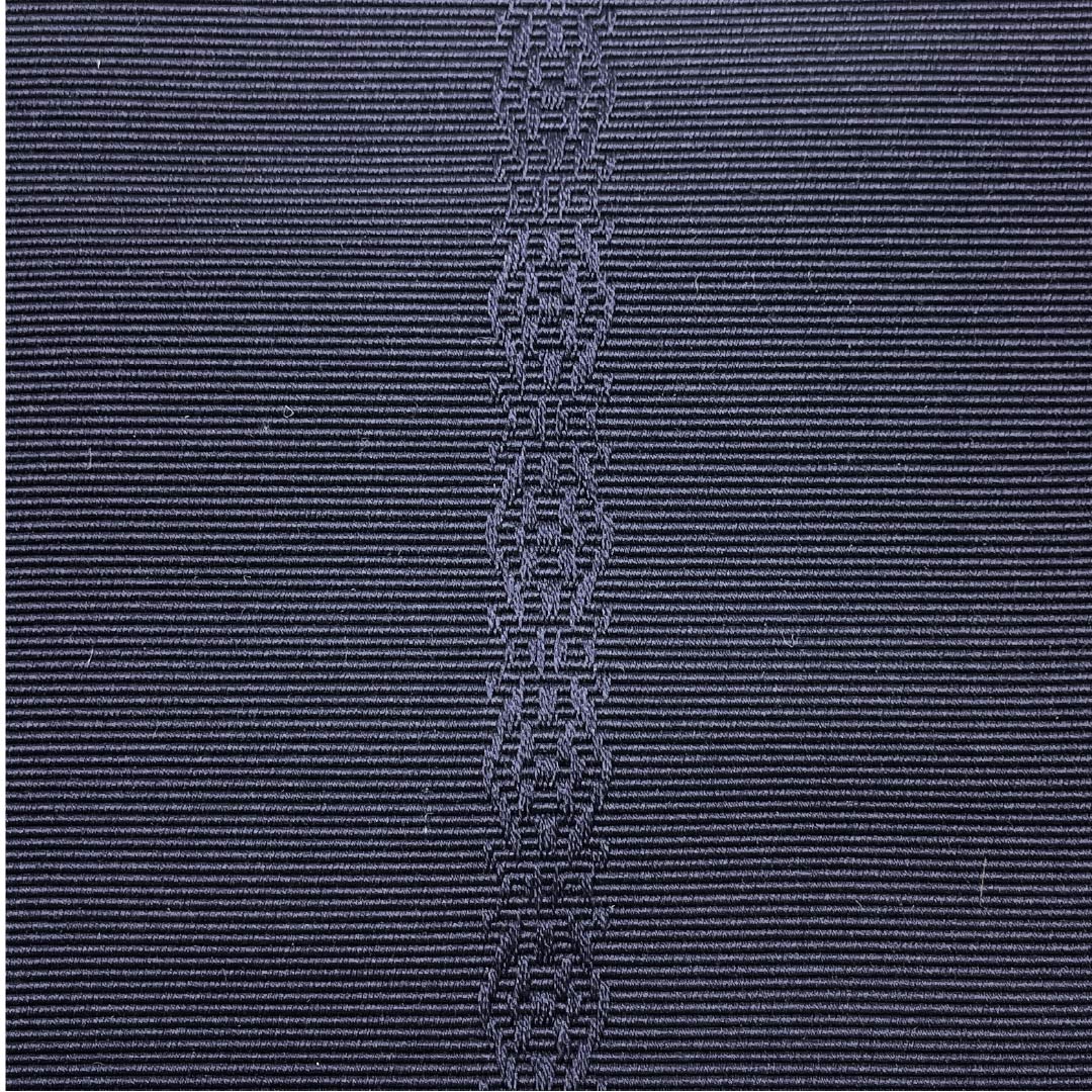 (Unmade) Square obi, pure silk, dark blue, Hakata weave, Kenjo pattern, obi length 420cm, width 9.5cm, S rank, navy blue, 1134000372918