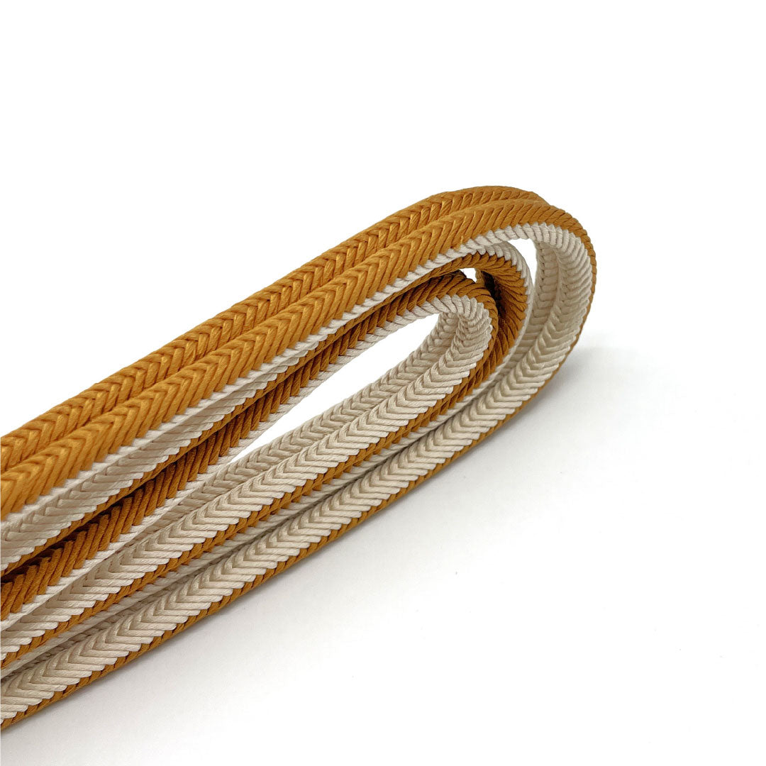 (Brand New) Pure Silk Obi-jime (Sash Band) in Fox-Color (New Rank), Iga Kumihimo (Brown Braided Cord), Plain, Twisted Tassel, Approx. 163cm Long, Approx. 1.1cm Wide, Casual, Brown, Product Number: 1135005211314