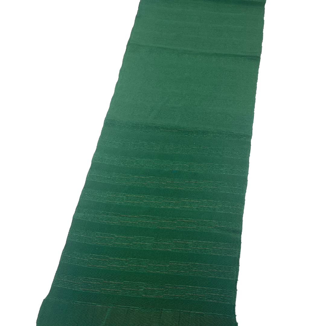 帯揚げ 正絹 Sランク カジュアル 天鵞絨色(びろうどいろ) 横縞 長さ約168cm 幅約29cm 緑系 1136004822919