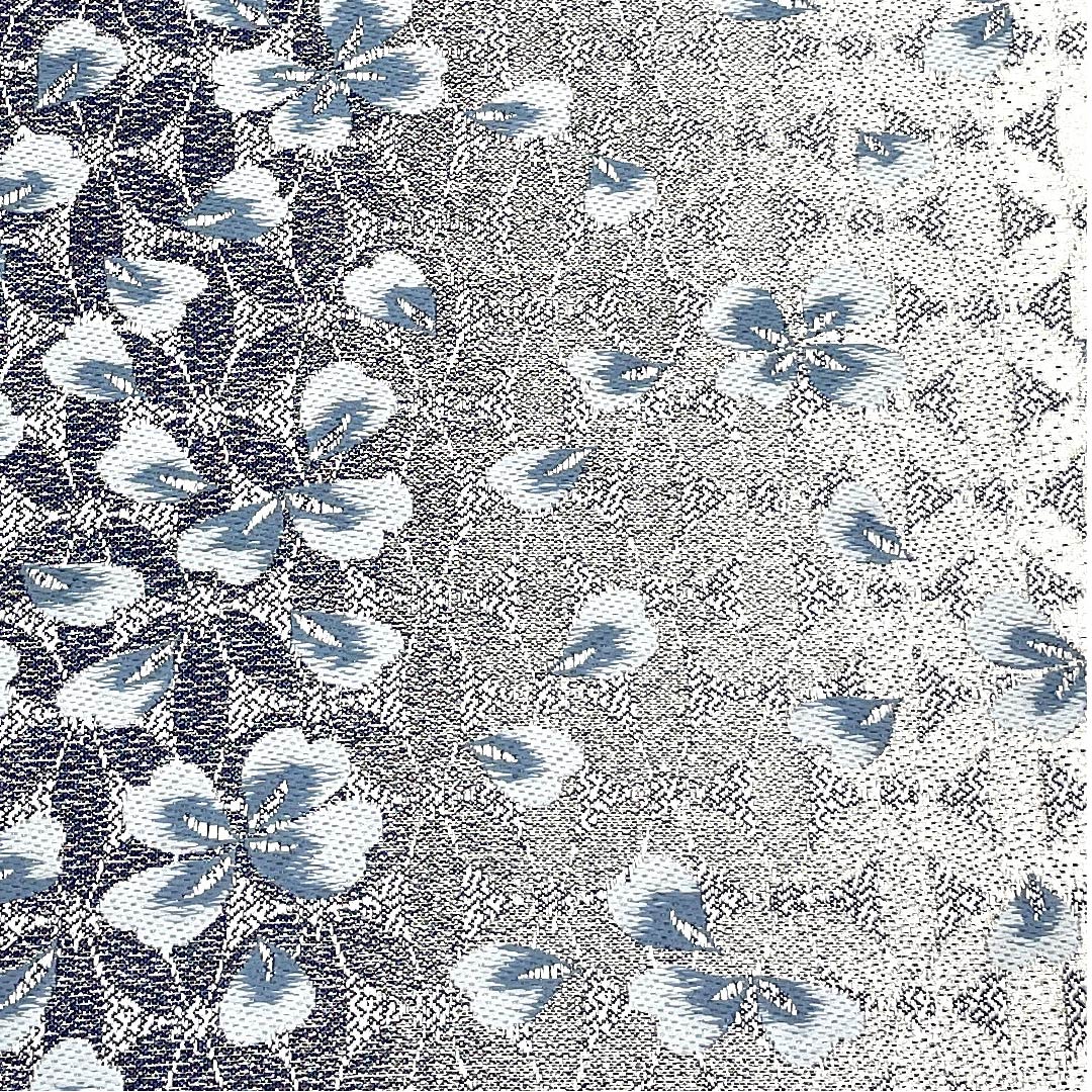 Silver Fukuro Obi with Cherry Blossoms, Length 440cm, Pure Silk, S Rank, Full Length, Formal, Silver, 1123008962322