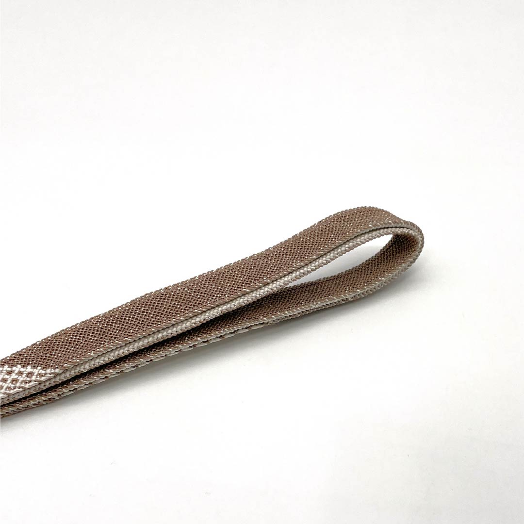(新品)帯締め 正絹 NEWランク 鼯鼠色(むささびいろ) 単衣用 夏用 長さ約162cm 幅約1.9cm カジュアル 茶系 1135005791314