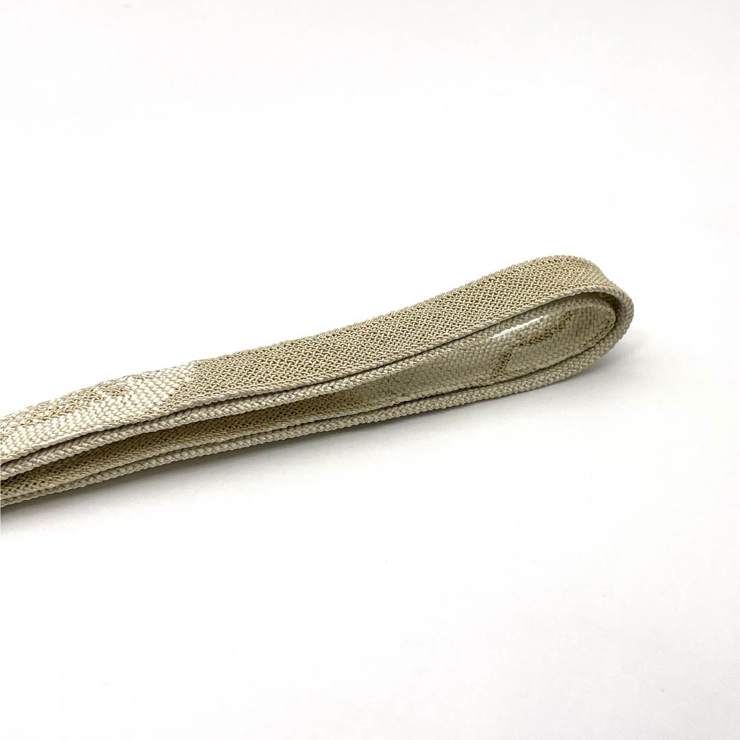 (新品)帯締め 正絹 NEWランク 蕎麦切色(そばきりいろ) 単衣用 夏用 長さ約162cm 幅約1.7cm カジュアル ベージュ系 1135005761325