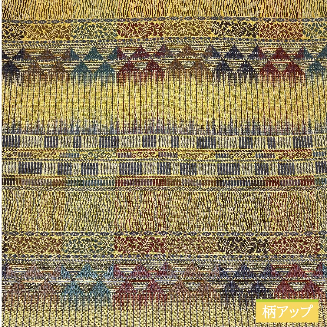 Nagoya obi, pure silk, mokuranjikiro (Mokuranjikiro), geometric pattern, long, obi length 370cm, S rank, full length, casual, brown, 1124006302314, Nagoya style