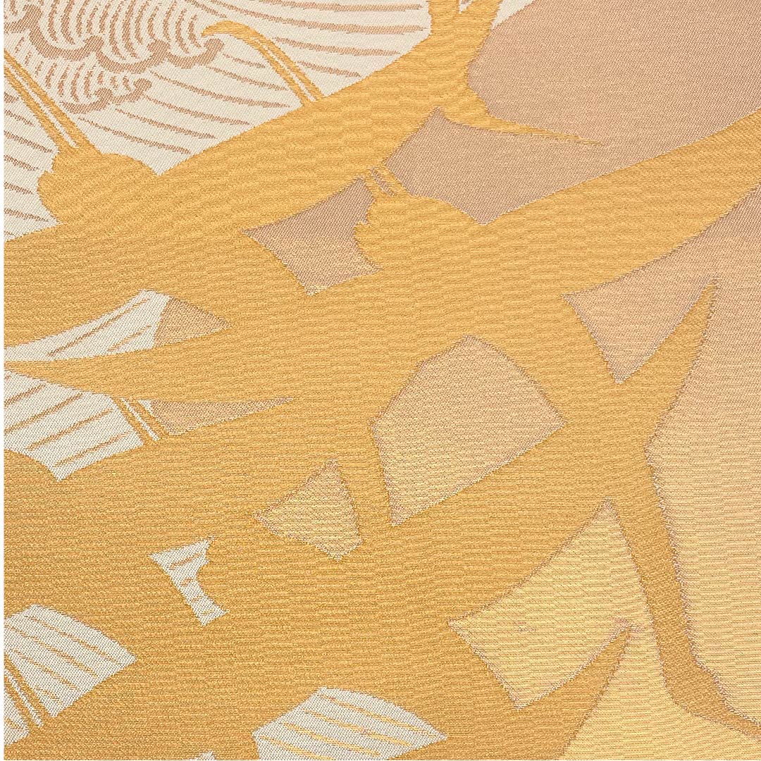 Fukuro Obi Gold Rinpa Crane Flowing Water Hikigaku Length 442cm Pure Silk A Rank Full Length Formal Gold 1123005333321