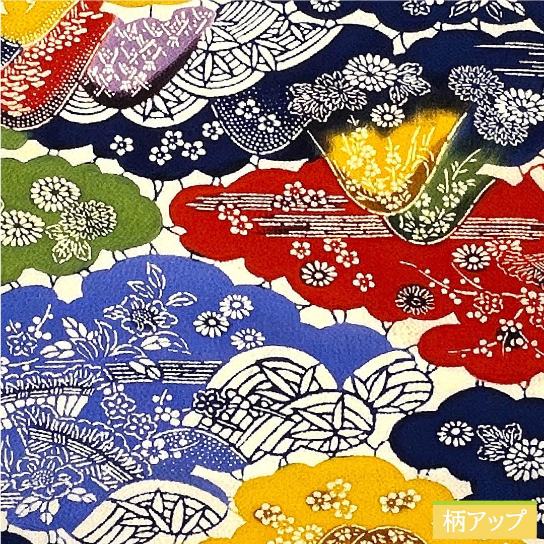 Nagoya obi, iron grape color, Kyoto Bingata, classic pattern, flower, plant motif, obi length 375cm, pure silk, S rank, six-pass, casual, blue, 1124005312317, Nagoya style