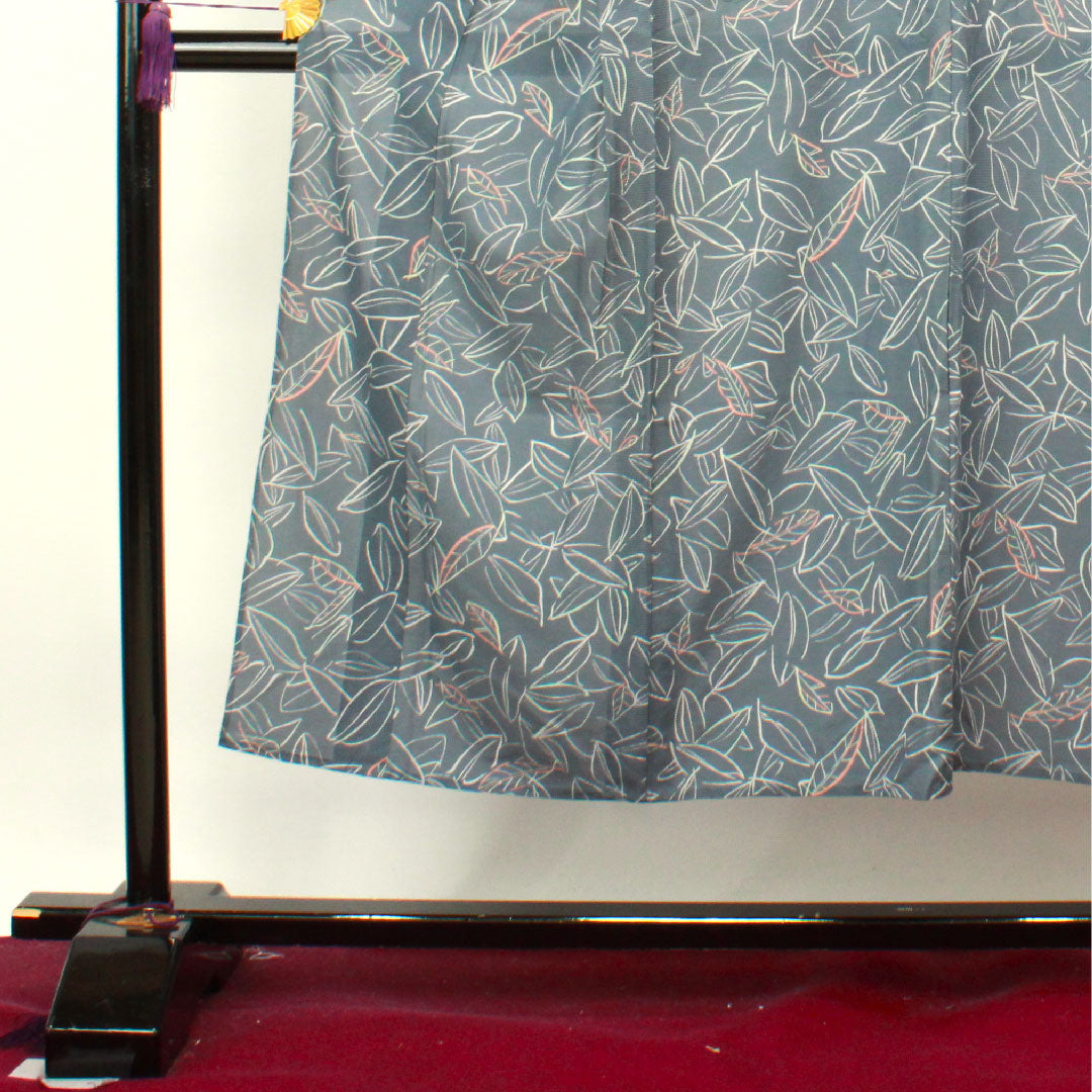 Summer pure silk komon kimono, length 146cm, sleeve length 66.5cm, Minato gray, abstract pattern, silk, A rank, gray, 1132000813122