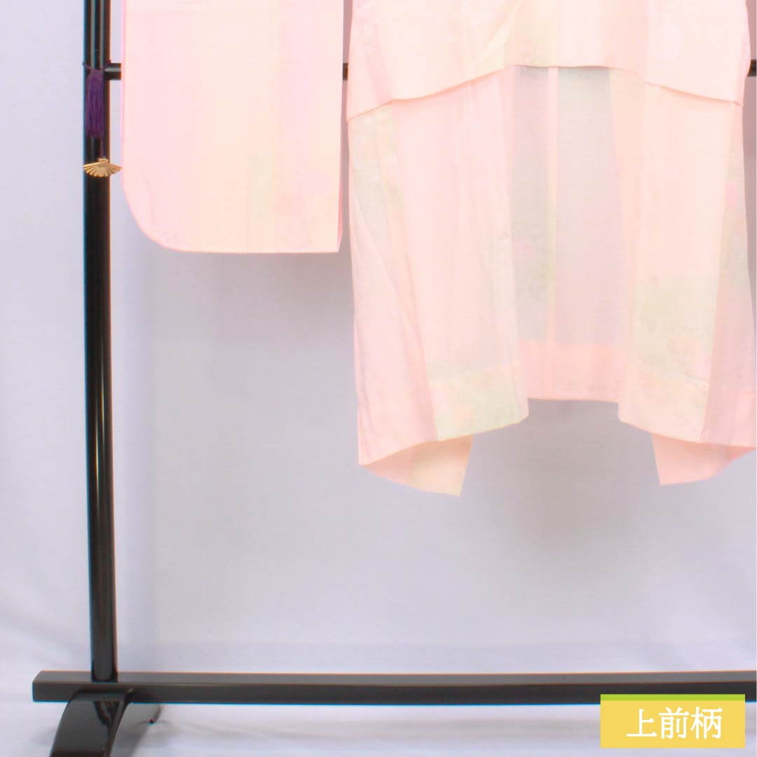 Pure silk Nagajuban (long undergarment), Grade A, length 119cm, sleeve length 61cm, single layer, floral embroidered collar, with raised collar, pink, product number 1129000833113