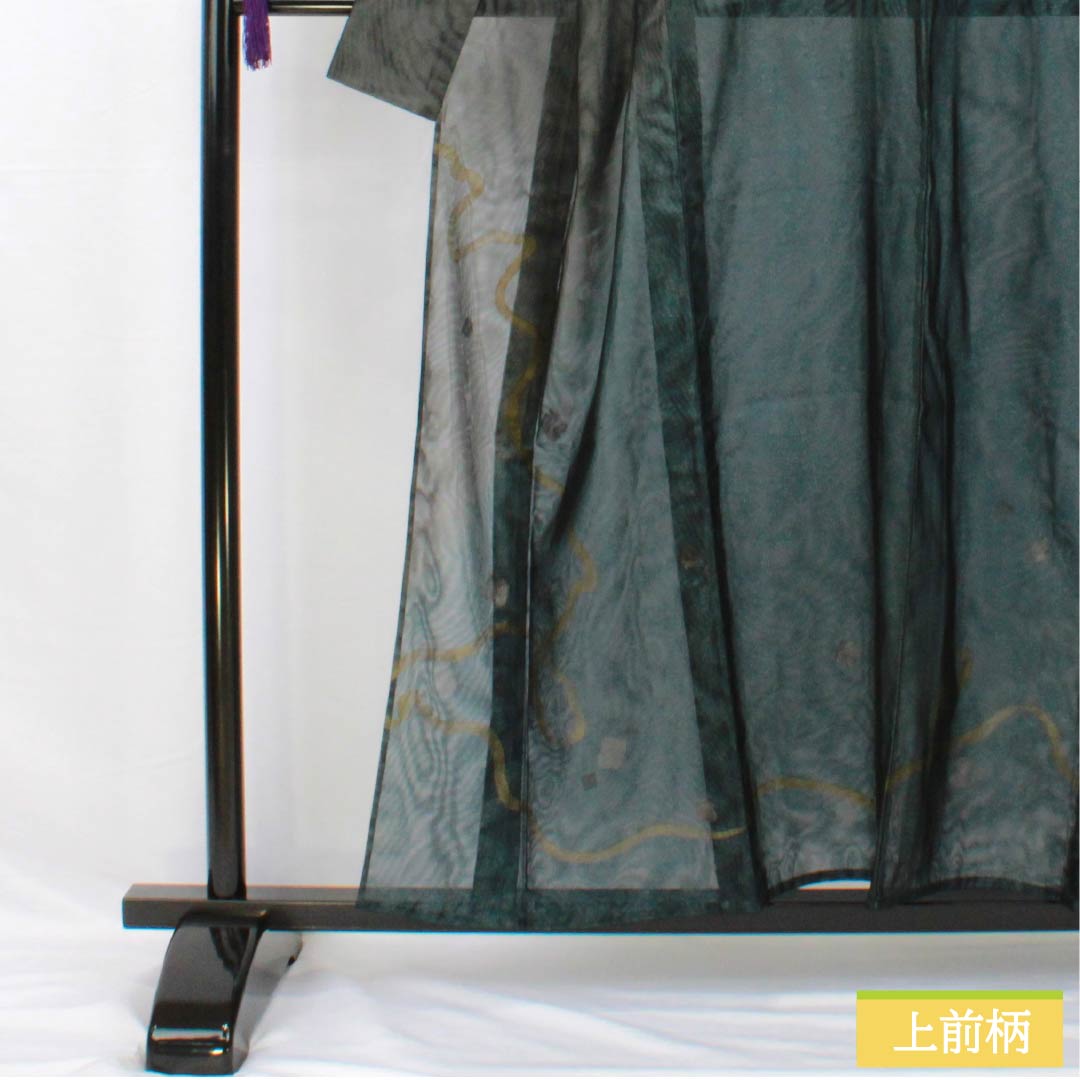Summer pure silk formal kimono, length 154.5cm, sleeve length 65cm, Kyoto Yuzen, abstract pattern, gauze lined, S rank, gradation style, 1132001972299