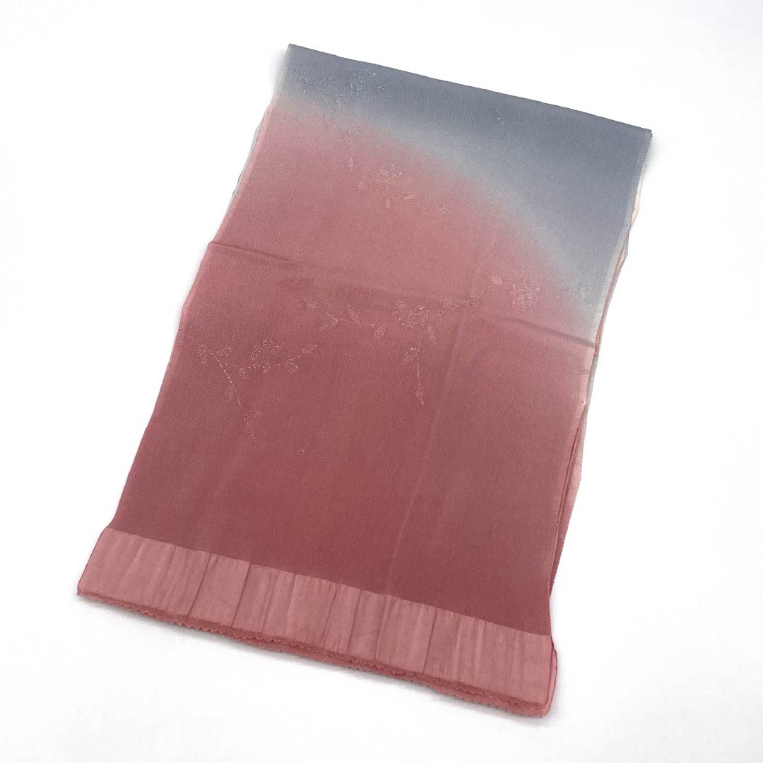 (New Old Stock) Obi-jime and Obi-age Set, Pure Silk, S Rank, Shibori Dye, Length approx. 156cm, Width approx. 1.5cm, Formal, Gradation Colors, 1141000172399