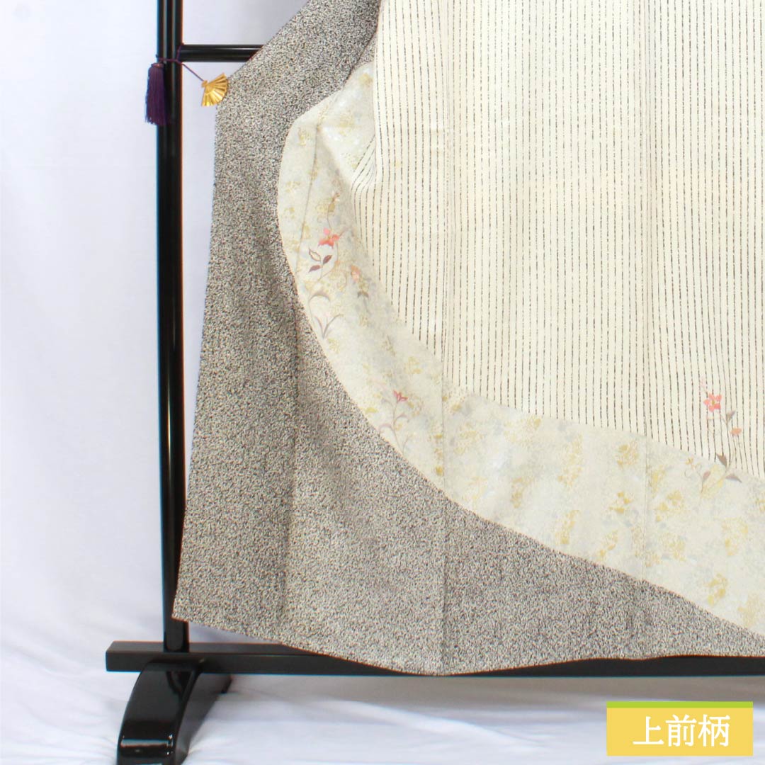 Homongi Silk S-rank Awase Length 157cm Yuki 64.5cm Off-white Tataki Dye Suzhou Embroidery Floral Pearl Tone Processing White System 1112007752311