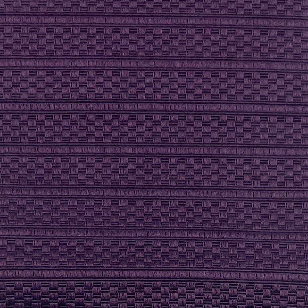 Polyester S-Rank Obi, Nasukon (Eggplant Navy Blue) with Horizontal Stripes, Kosugi Orimono, Length 408cm, Width 11cm, Purple, Item Number 1134000512920