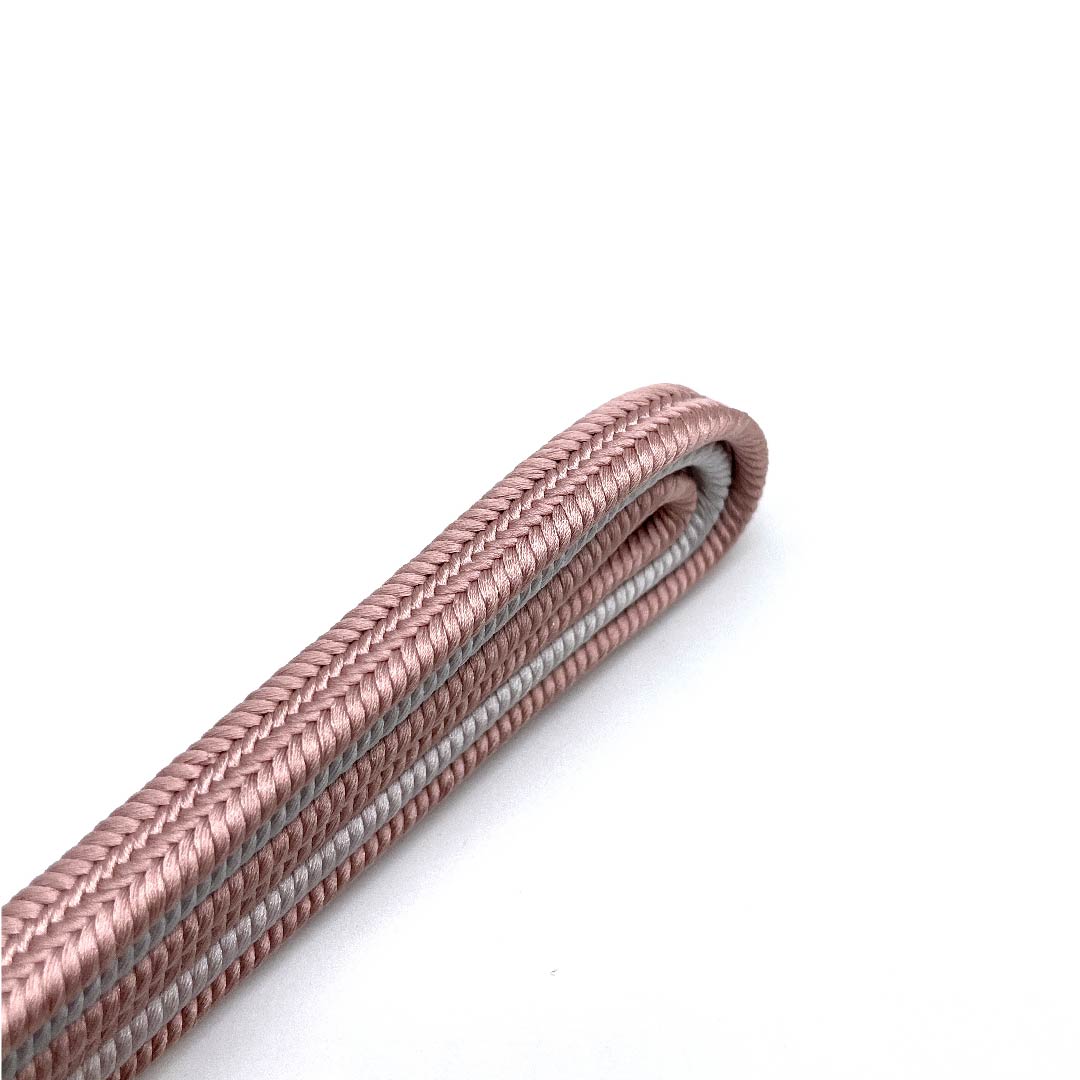 (New old stock) Obijime (belt fastener) Pure silk quarter-length cord, imitation peach color (fake peach color), Goshima cord, Edo braid, new old stock, length approx. 168cm, width approx. 1.2cm, casual, S rank, pink, 1135000892913
