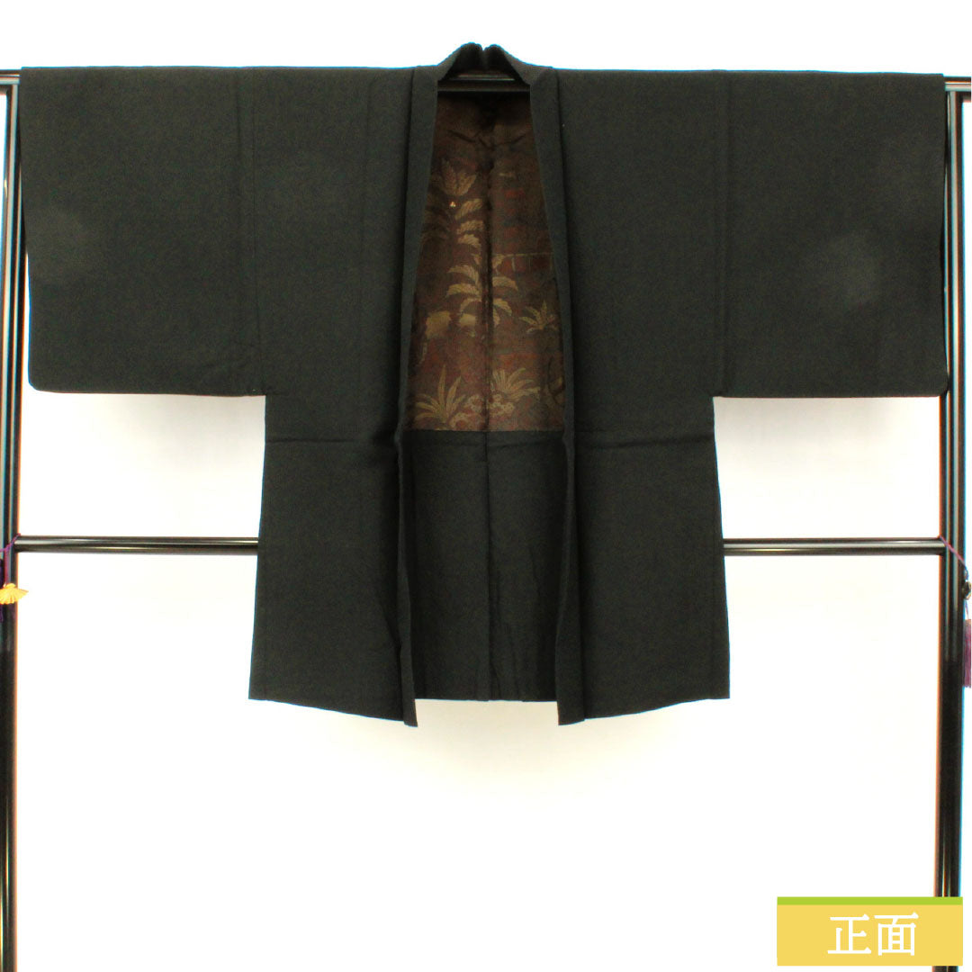 Men's Silk S-Rank Kimono, Length 89.5cm, Sleeve Length 65cm, Solid Black, Product Number: 1119001532110
