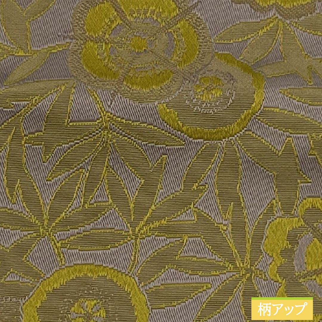 (New) Half-width obi, polyester, NEW rank, Nezumi-shino color, Shuan color, abstract floral pattern, horizontal stripes, reversible, obi length 400cm, brown-toned, 1125002711414