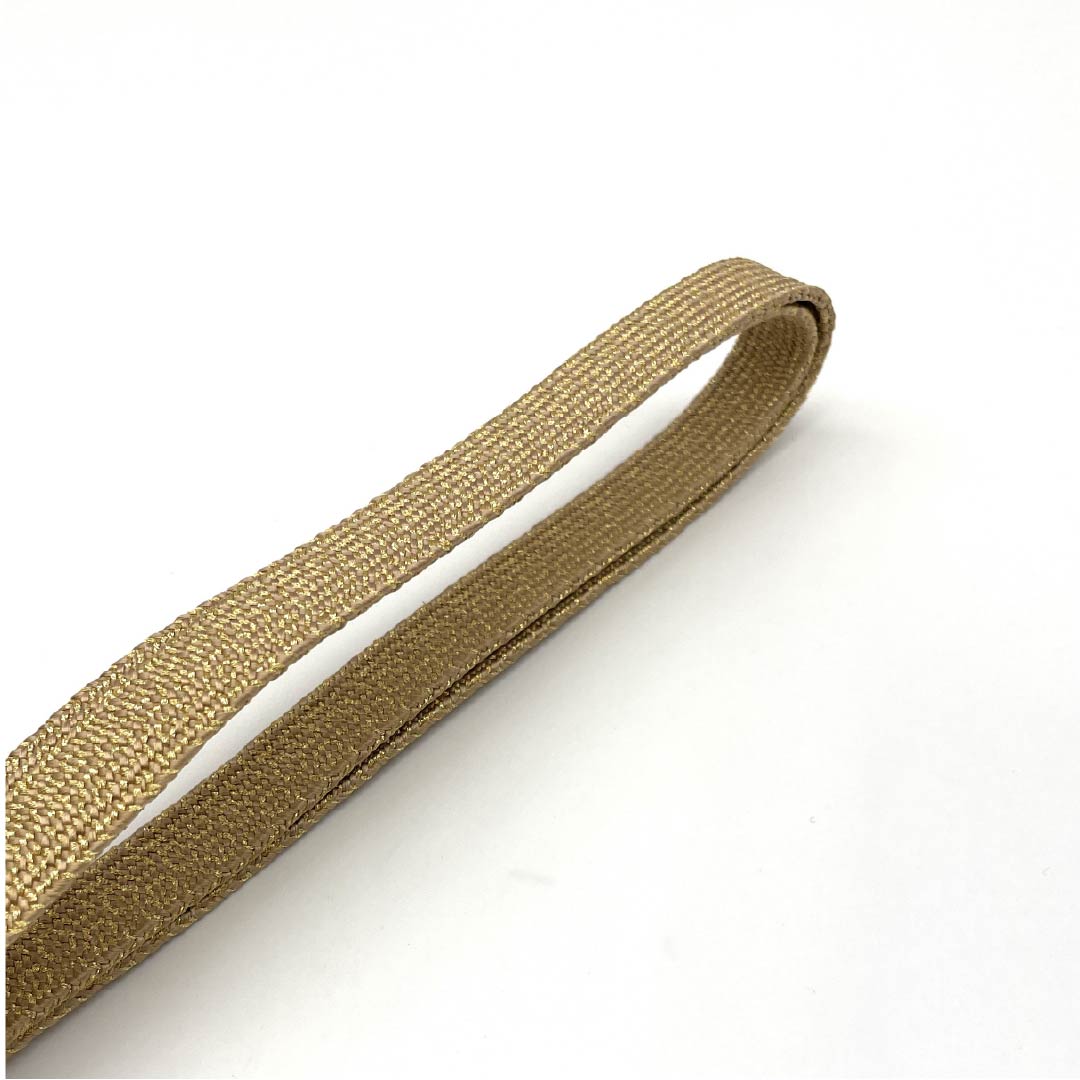 (New old stock) Obi-jime (belt fastener) made of pure silk, quarter-length cord, gold color, hand-woven cord, Suiran Kobo, for Tomesode, length approx. 162.5cm, width approx. 1.5cm, formal, new rank, gold color, 1135003431321