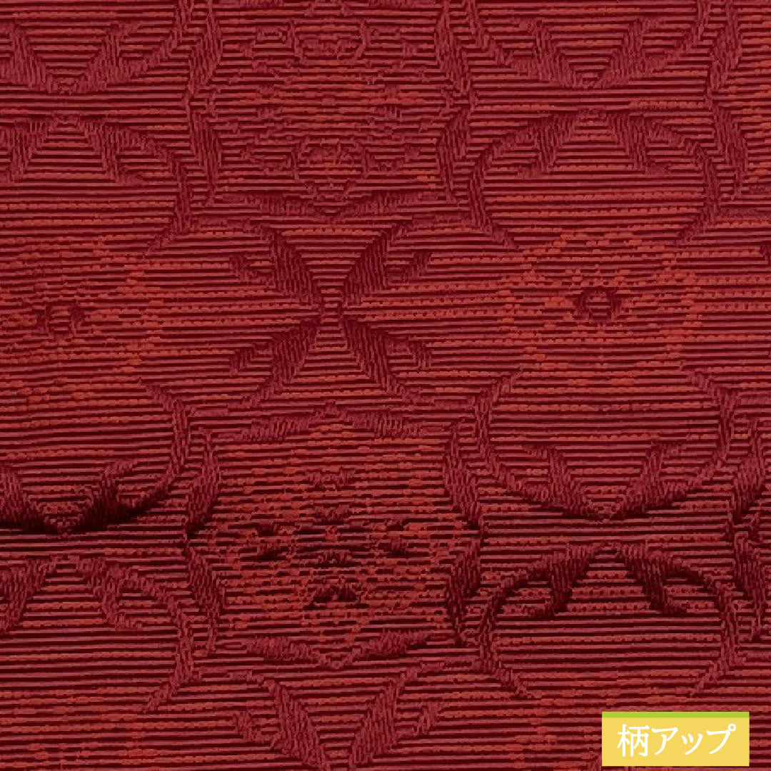 (新品)半幅帯 ポリエステル NEWランク 赤色 黒色 抽象花模様 リバーシブル 帯丈400cm 赤系 1125002431412