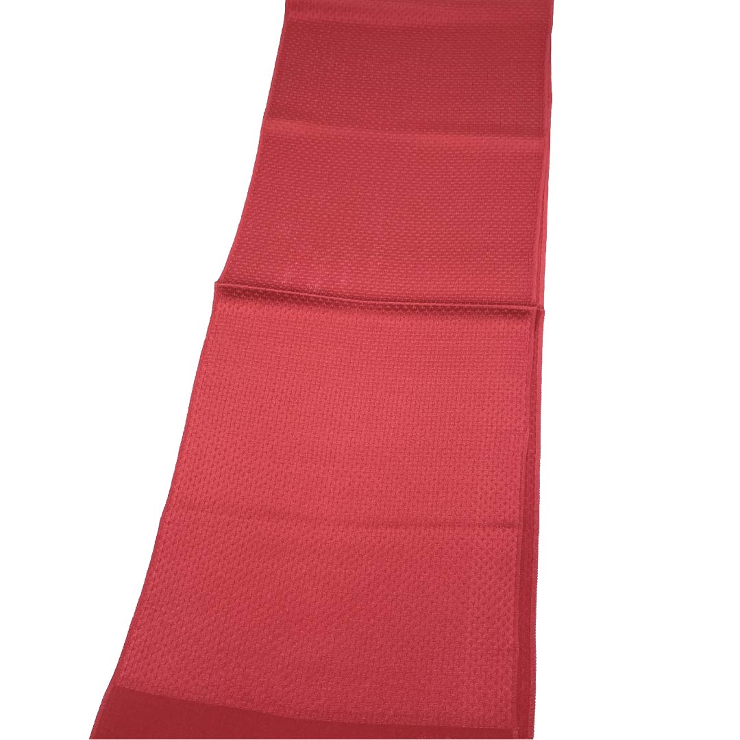 (新古品)帯揚げ 正絹 NEWランク カジュアル 真紅色(しんくいろ) 丹後ちりめん 長さ約172cm 幅約29cm 赤系 1136003321912