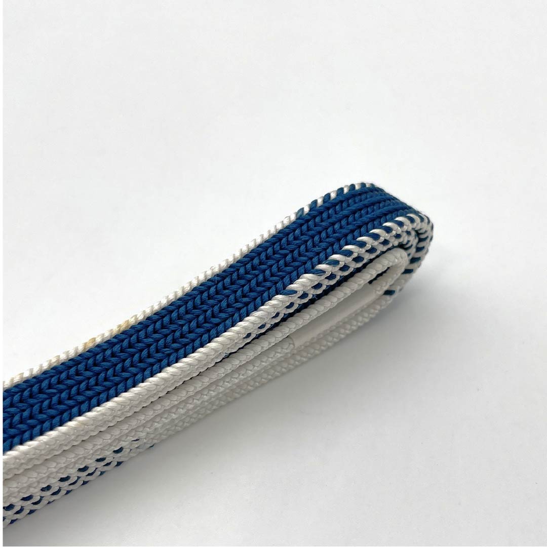 (Like new) Silk Obijime (Sash Band) in Indigo Blue, Simple Style, Approximately 155cm Long, 1.4cm Wide, Casual, Blue, Item Number: 1135004691317