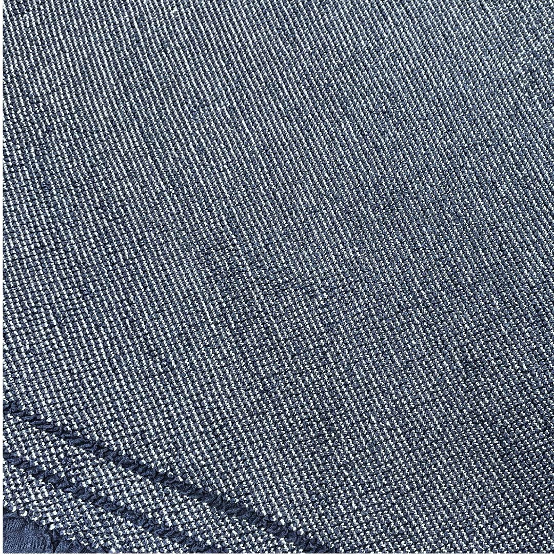 Heko obi, pure silk, iron grape color, all-shibori, obi length 364cm, width 40cm, S rank, navy blue, 1134000342918