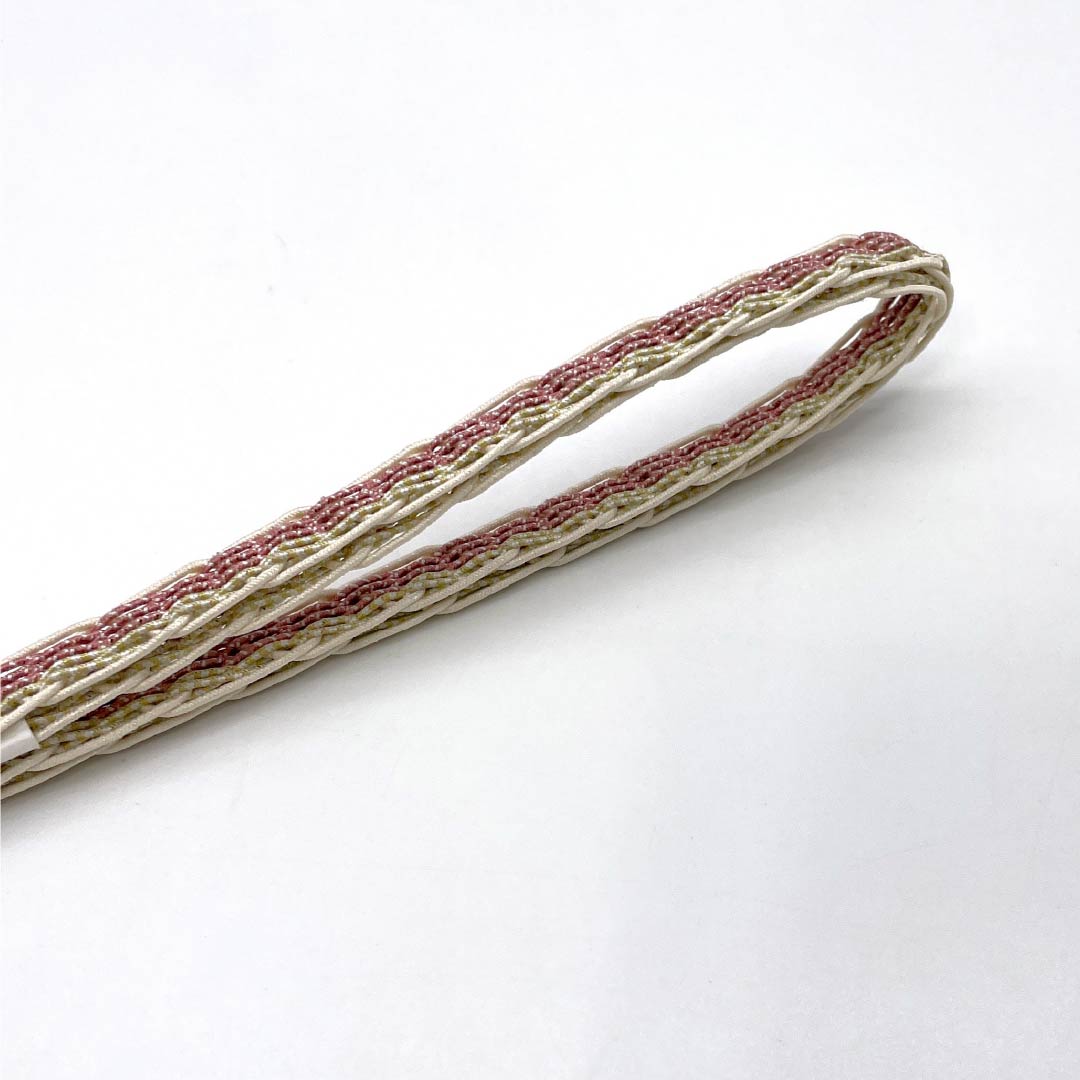 (新品)帯締め 正絹 NEWランク 桃紅色(とうこうしょく) 単衣用 夏用 長さ約168cm 幅約1.2cm カジュアル ピンク系 1135005551313