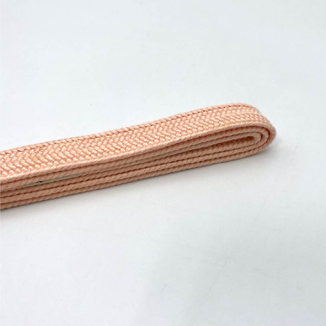 (新古品)帯締め 正絹 Sランク 乙女色(おとめいろ) 薄赤色(うすあかいろ) 長さ約162cm 幅約1.6cm カジュアル 橙系 1135005332326