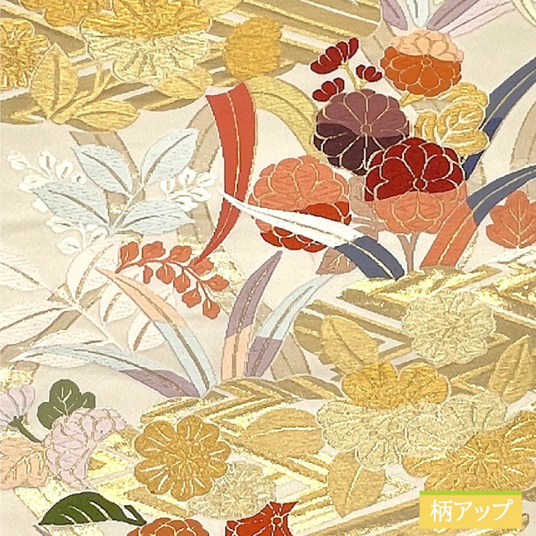 袋帯 正絹 Sランク 胡粉色(ごふんいろ) 唐織 留袖用 振袖用 古典柄 帯丈432cm 六通 フォーマル 白系 1123015642311