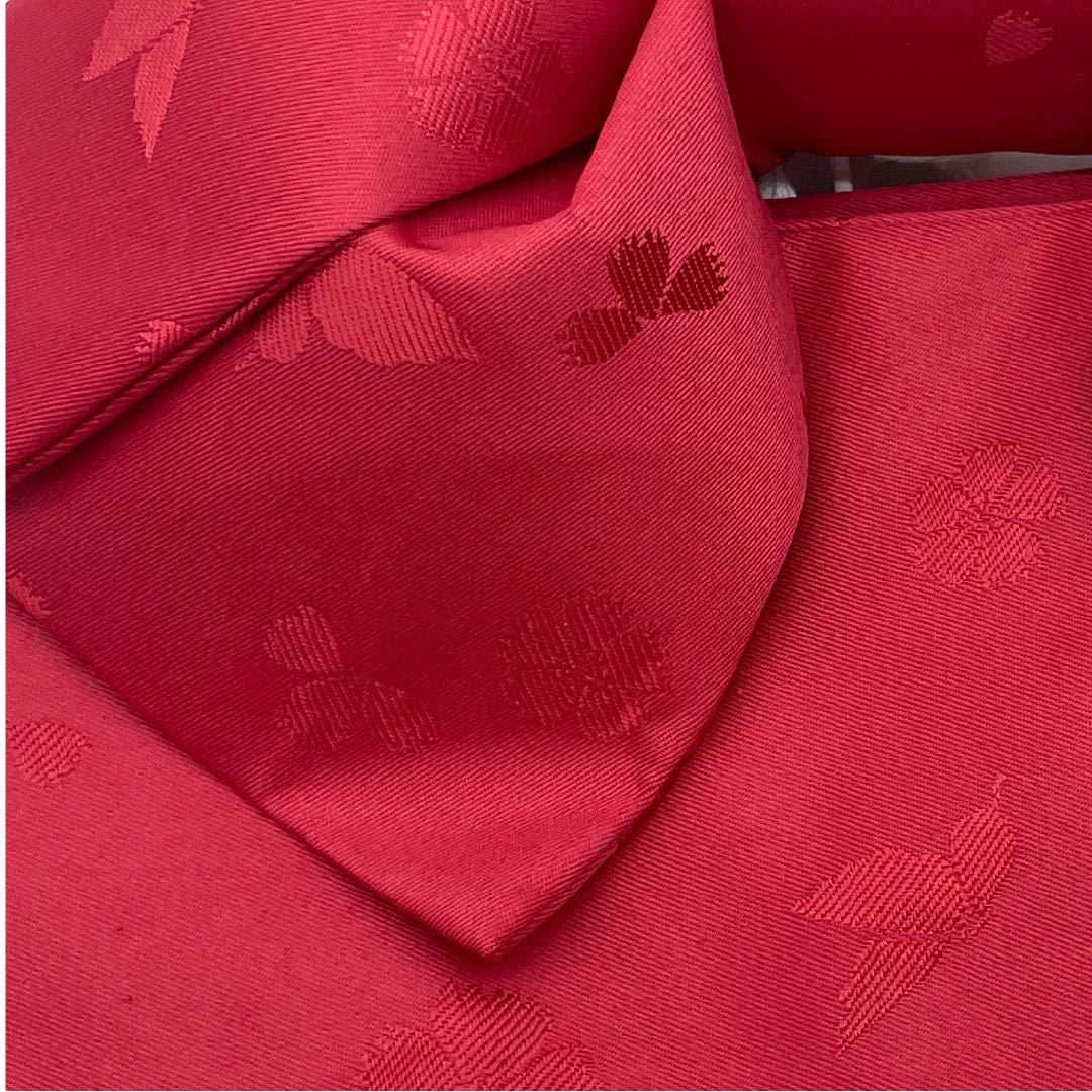 Ready-made obi, polyester, Akane-iro (red), cherry blossom, for yukata, S rank, red, 1131000692912